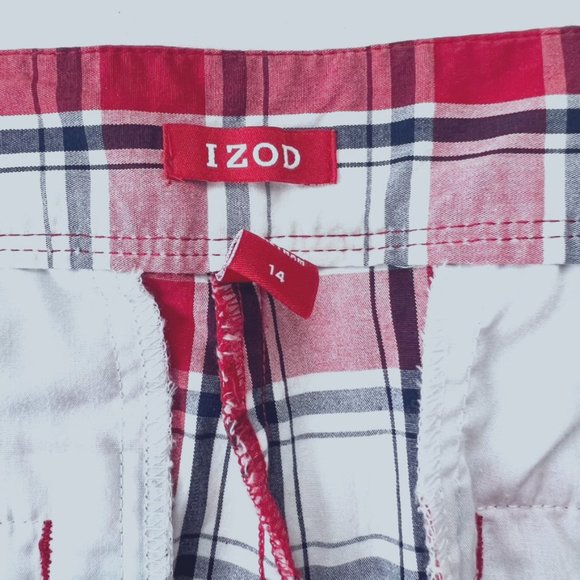 IZOD Checked Shorts SZ 14 - Picture 5 of 8
